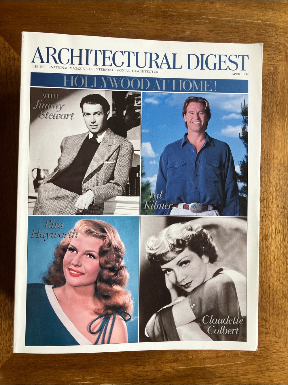 Vintage Architectural Digest April 1998 issue and July/August 2025 issue.